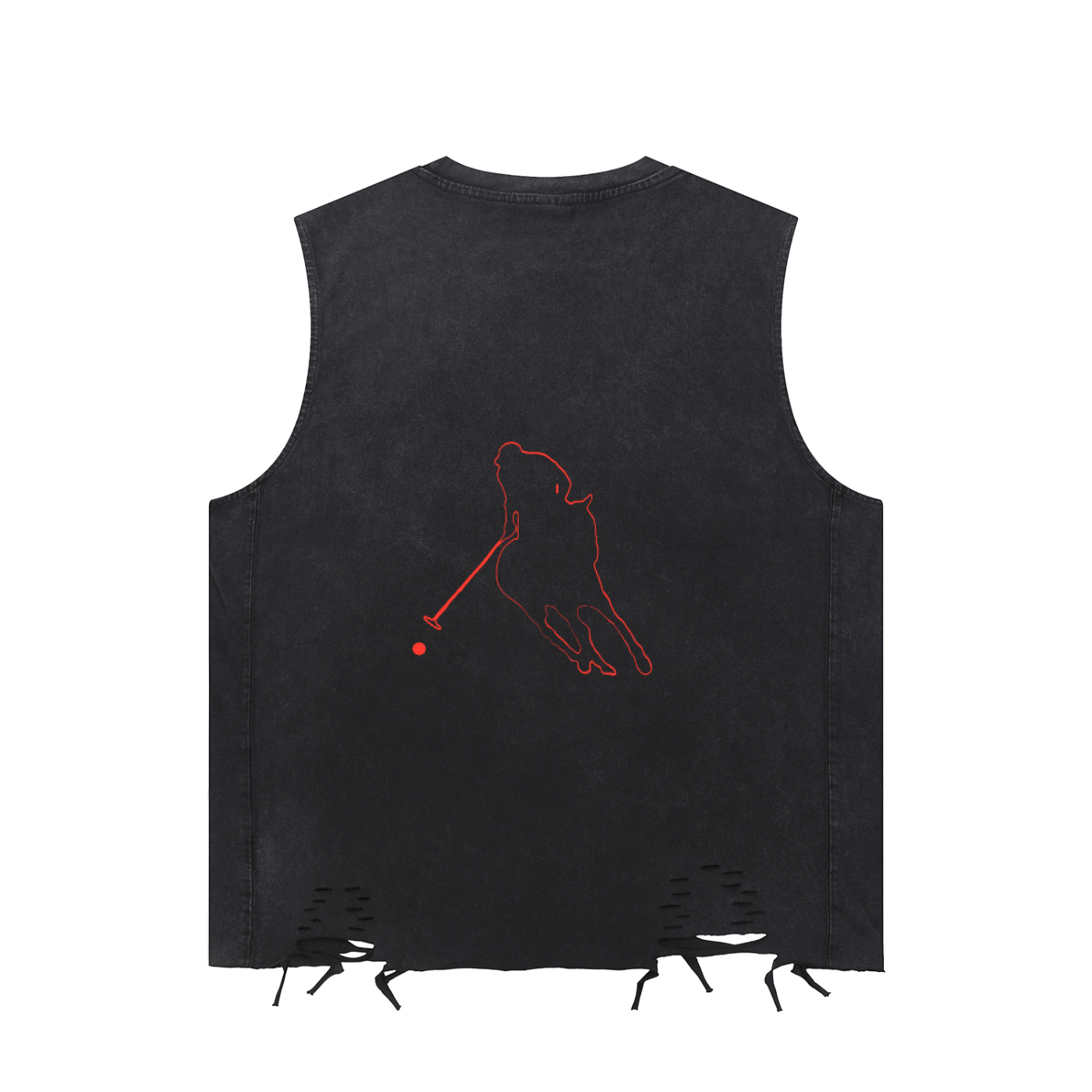 “Bloodline” Men’s Snow Washed Raw-Hem Tank Top