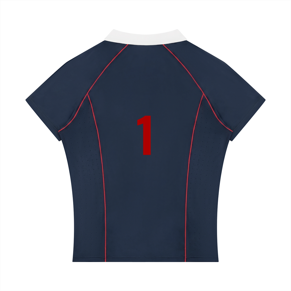 “Bloodline” Women’s Slim Fit Quarter-Zip Polo Shirt