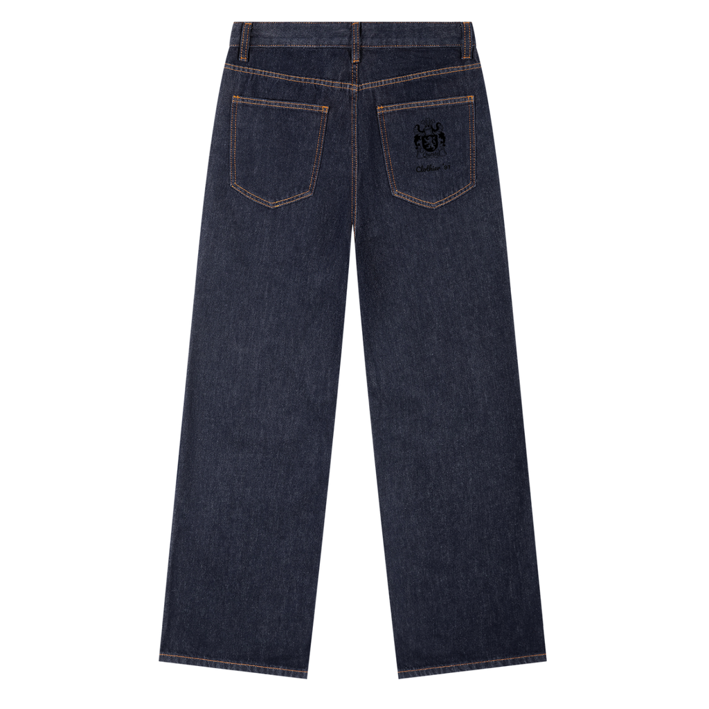 “Coat Of Arms” Heavyweight Straight Leg Denim Jeans