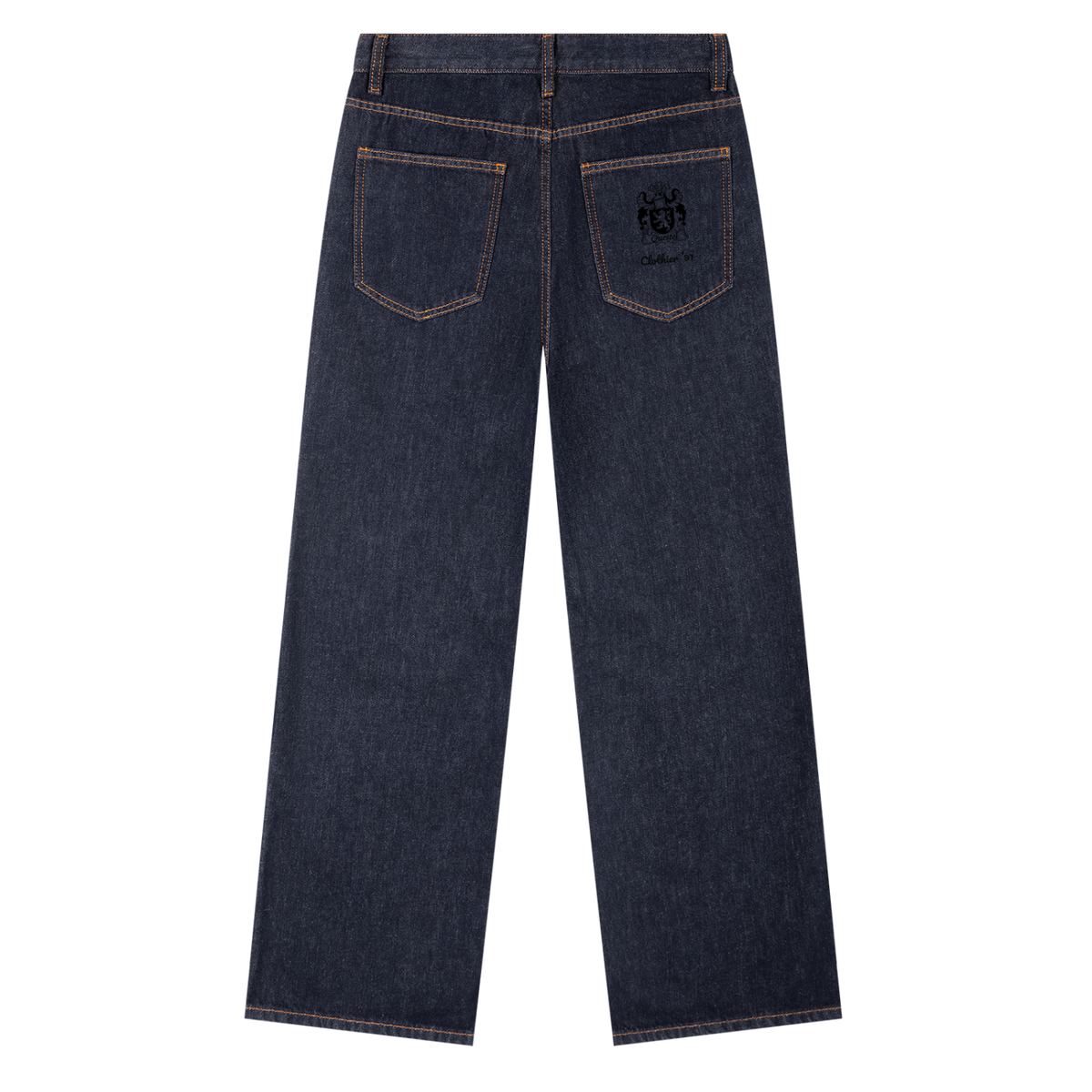 “Coat Of Arms” Heavyweight Straight Leg Denim Jeans