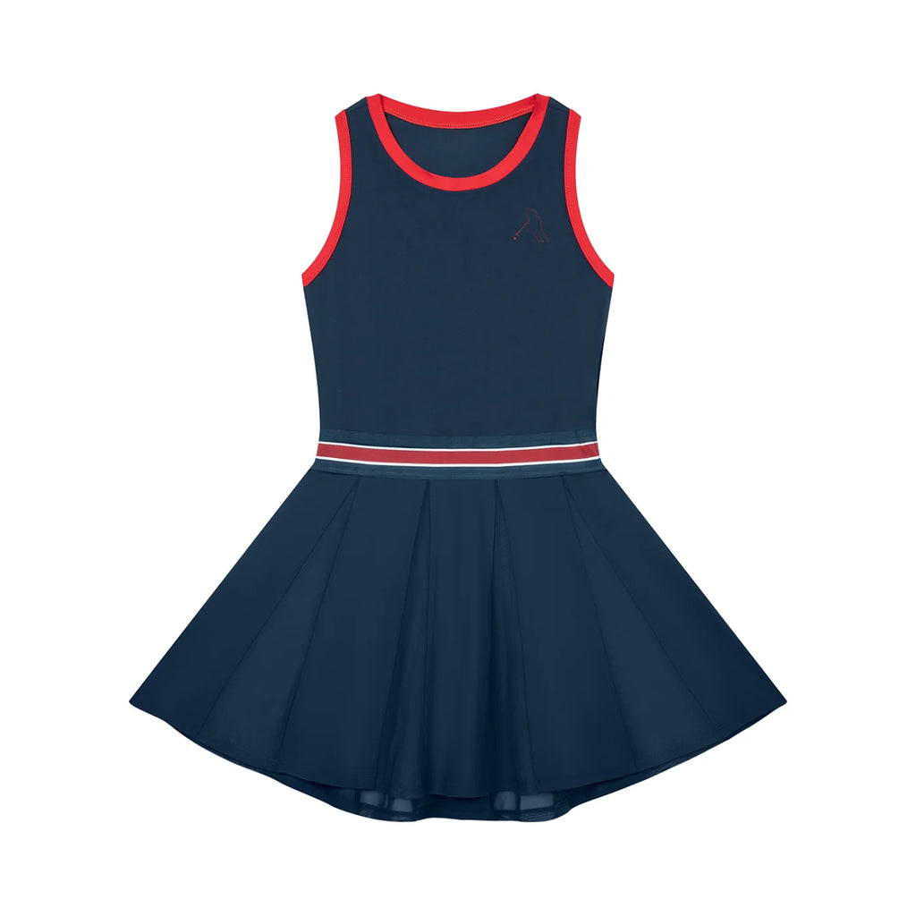 “Bloodline” Women's Color Block A-Line Sleeveless Dress