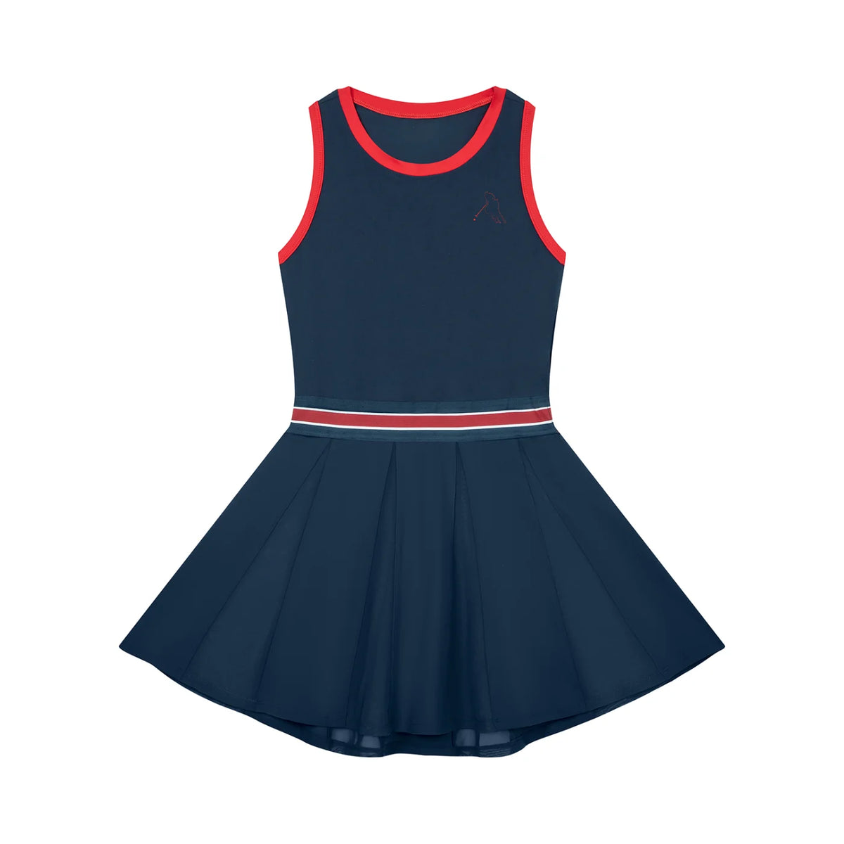 “Bloodline” Women's Color Block A-Line Sleeveless Dress