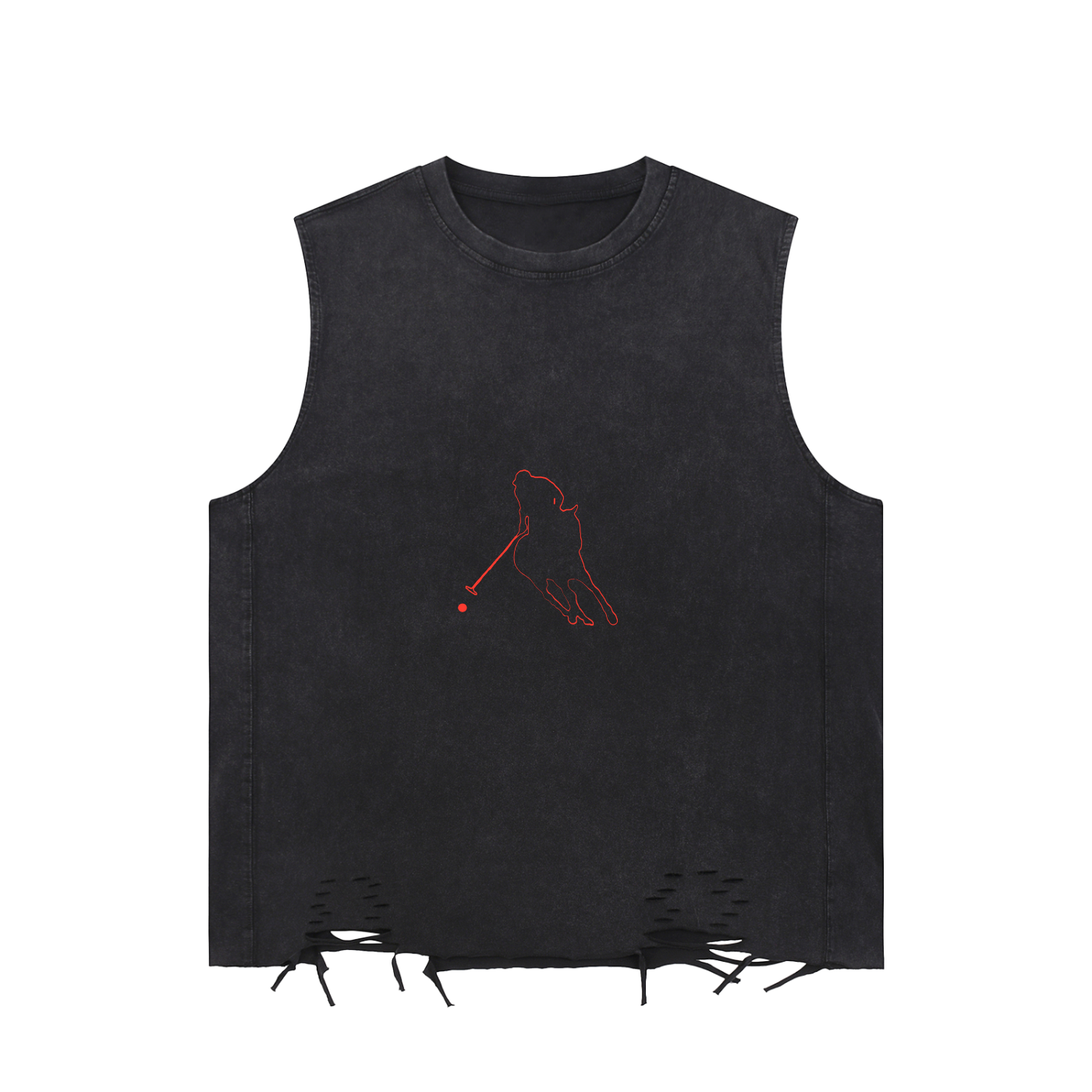 “Bloodline” Men’s Snow Washed Raw-Hem Tank Top
