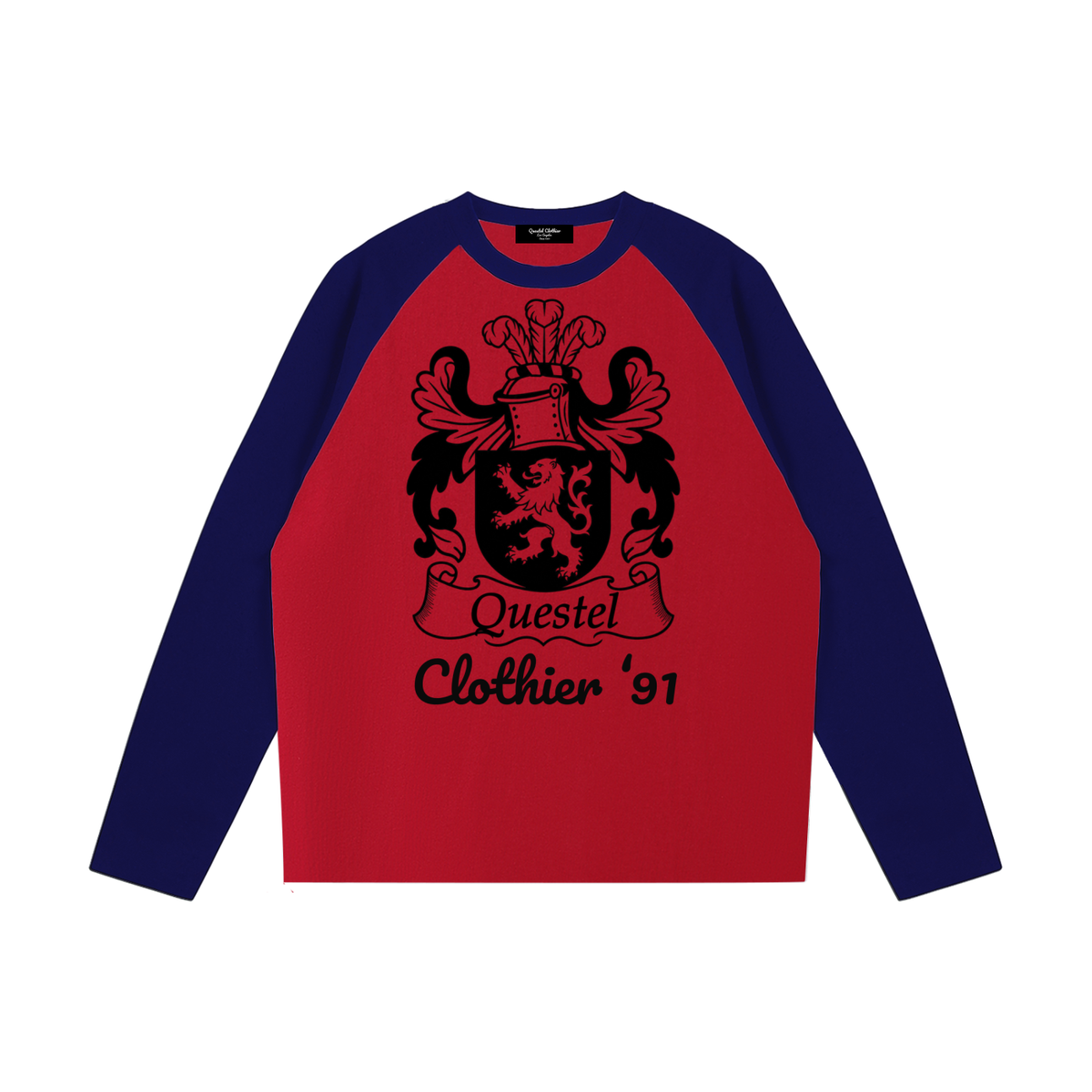 “Coat Of Arms” Color-Blocked Raglan Long-Sleeve T-Shirt