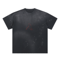 “Bloodline” Men’s Hand-Frayed Sunfade Paint Splatter T-Shirt