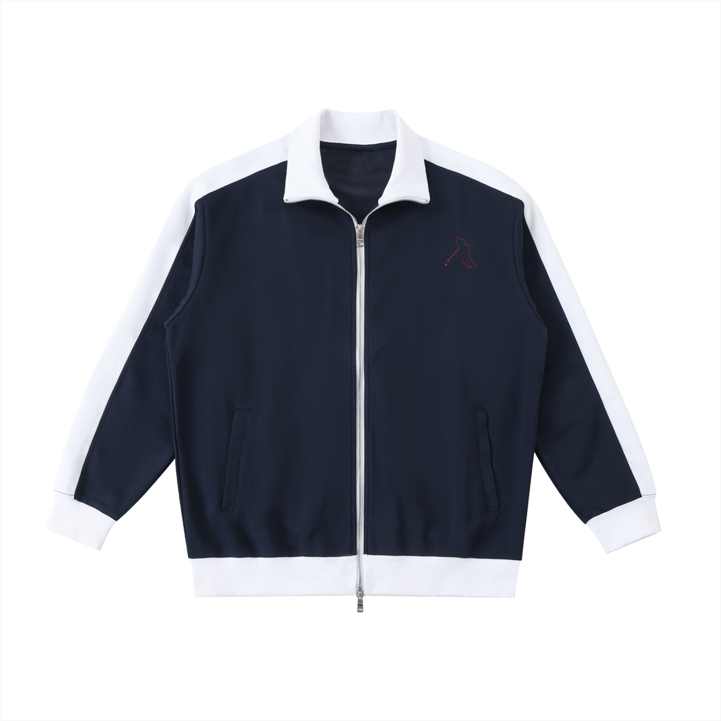 “Bloodline” Men’s Contrast Trim Stand Collar Jacket