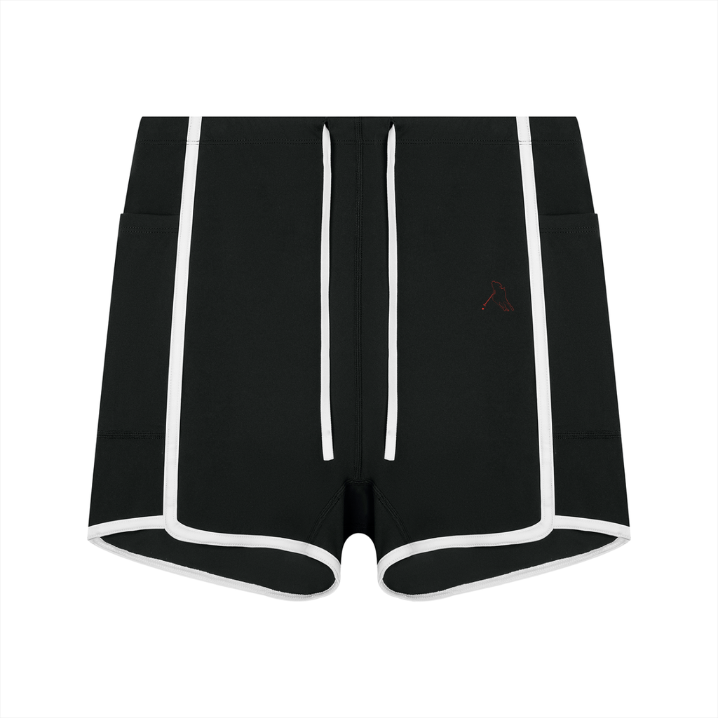 “Bloodline” Women's High Rise Color Block Yoga Shorts