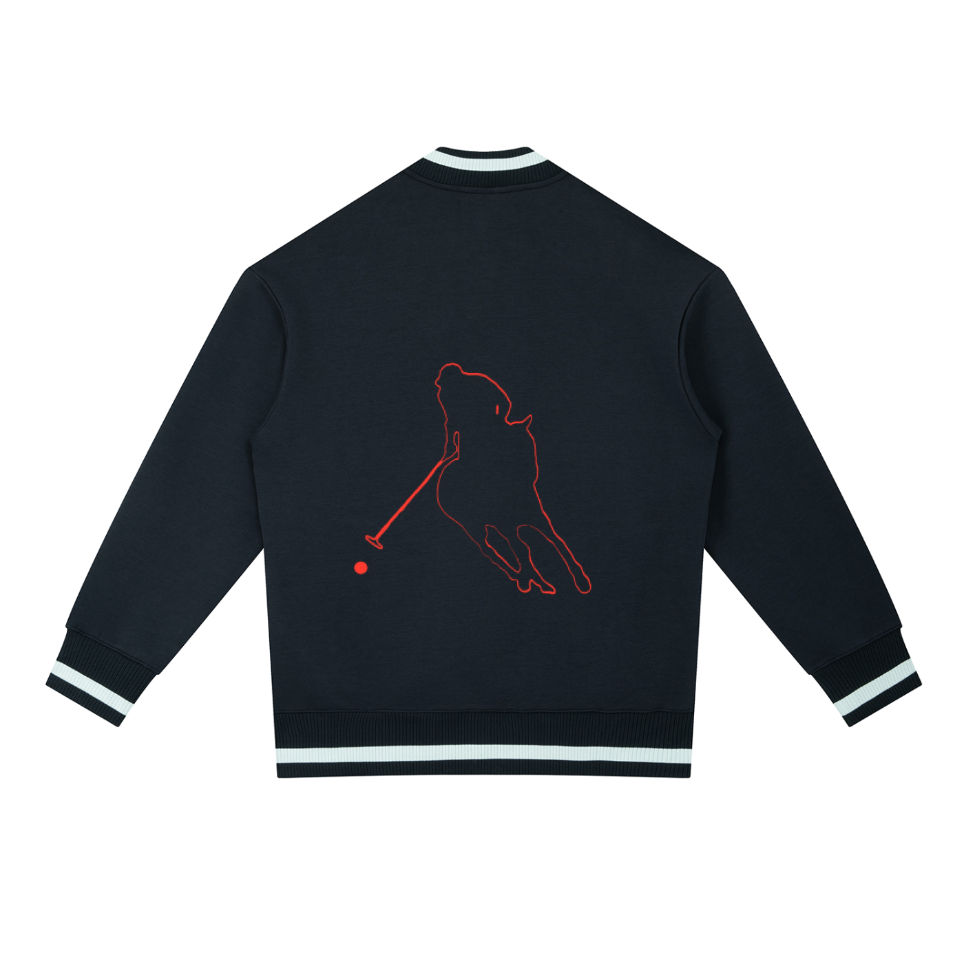 “Bloodline” Men’s Contrast Piping Zip Bomber Jacket