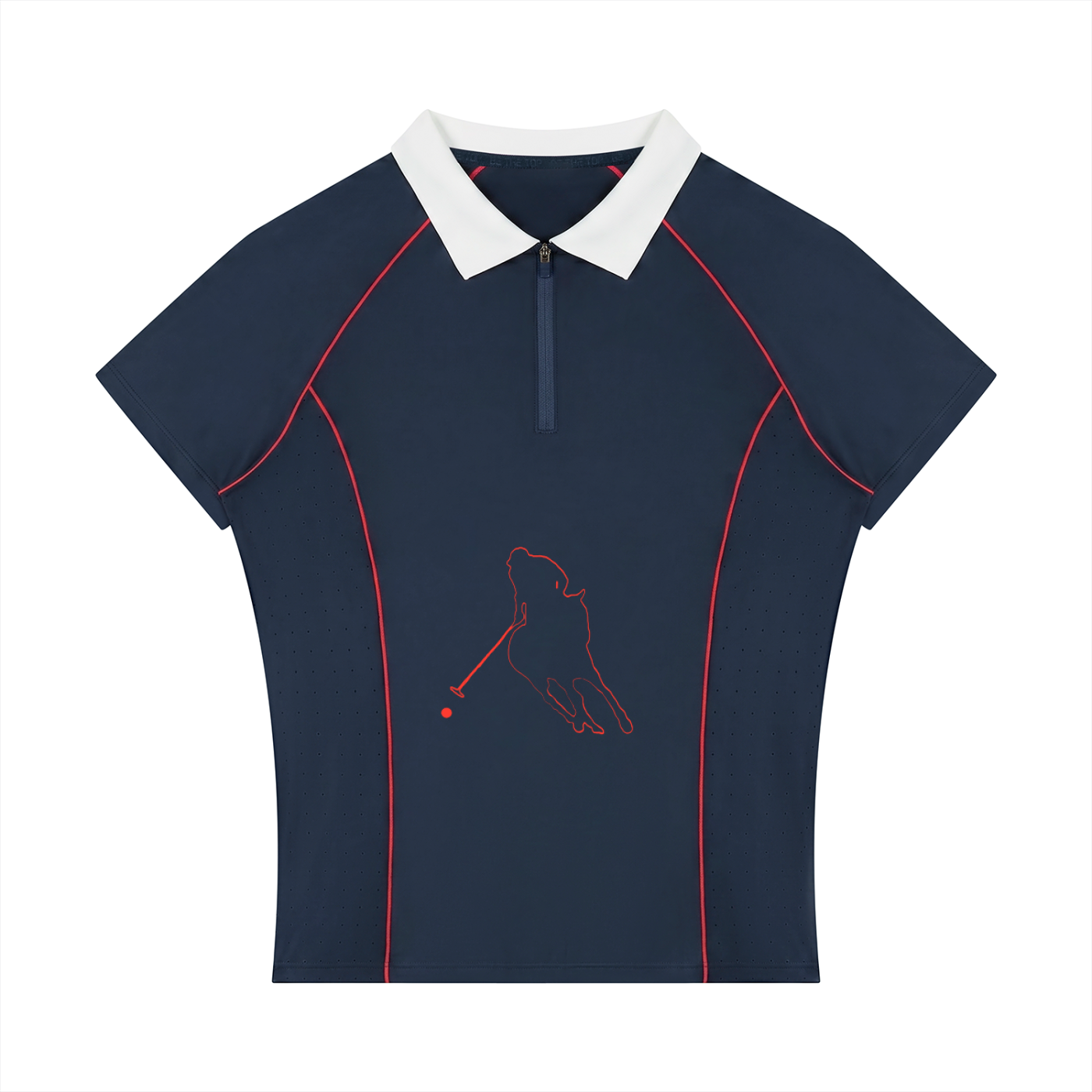 “Bloodline” Women’s Slim Fit Quarter-Zip Polo Shirt