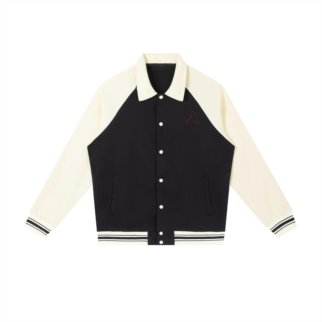 “Bloodline” Men’s Contrast Raglan Sleeve Baseball Jacket
