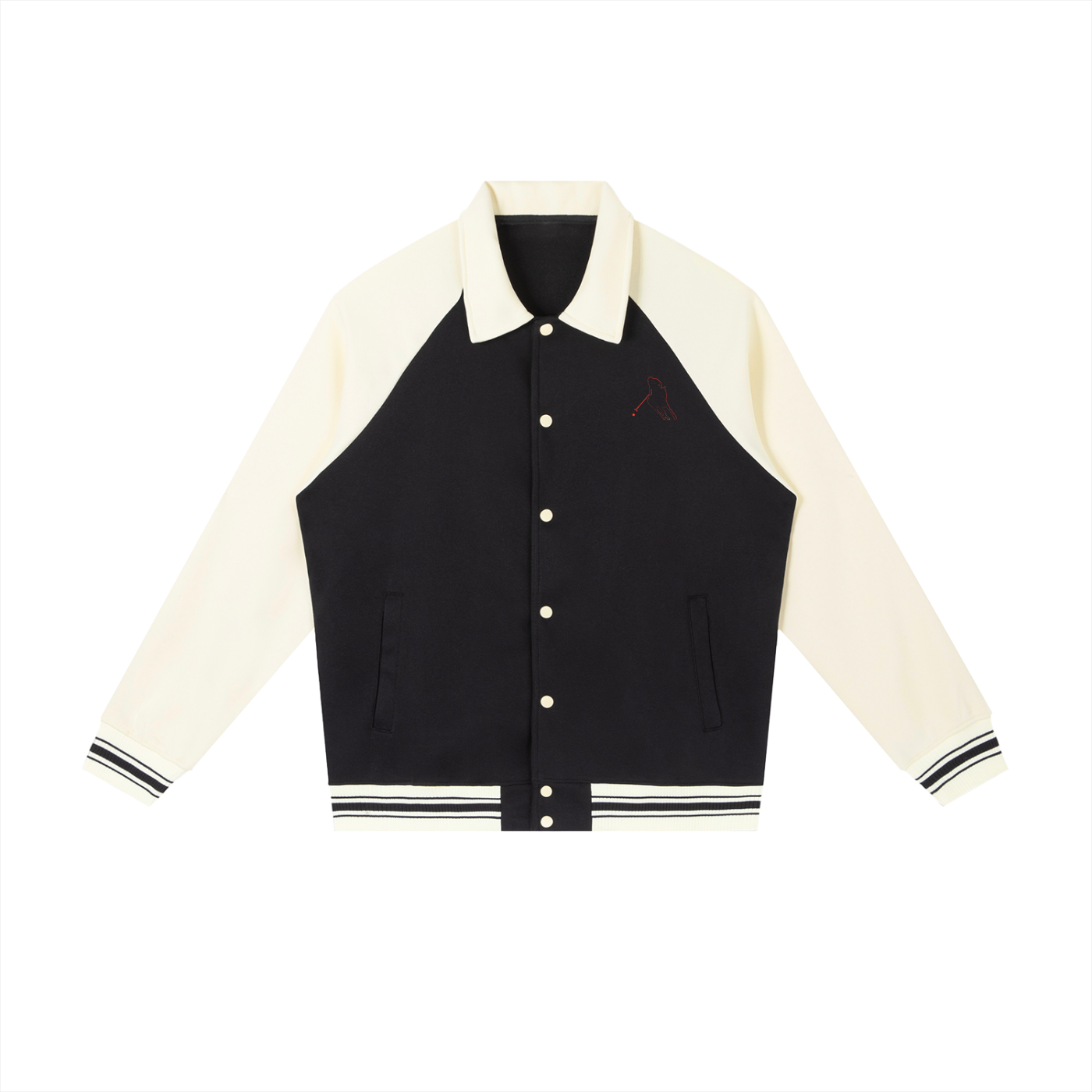 “Bloodline” Men’s Contrast Raglan Sleeve Baseball Jacket