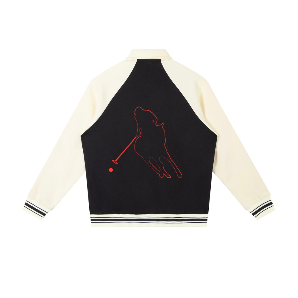 “Bloodline” Men’s Contrast Raglan Sleeve Baseball Jacket