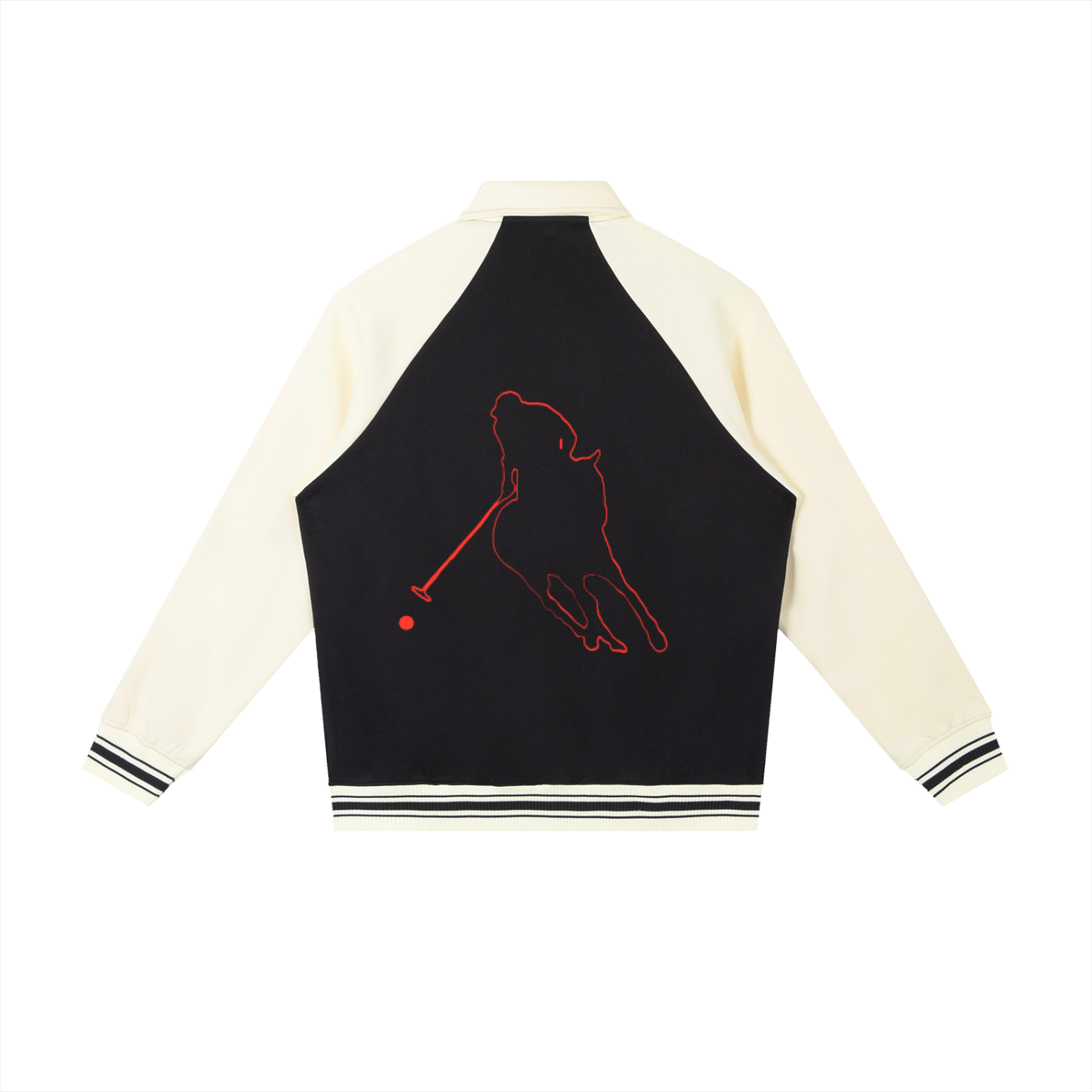 “Bloodline” Men’s Contrast Raglan Sleeve Baseball Jacket